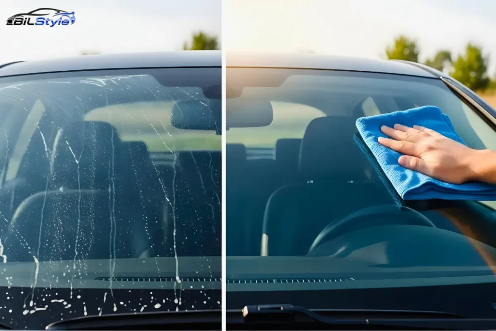 Sammenligning af stribet vs klar forrude